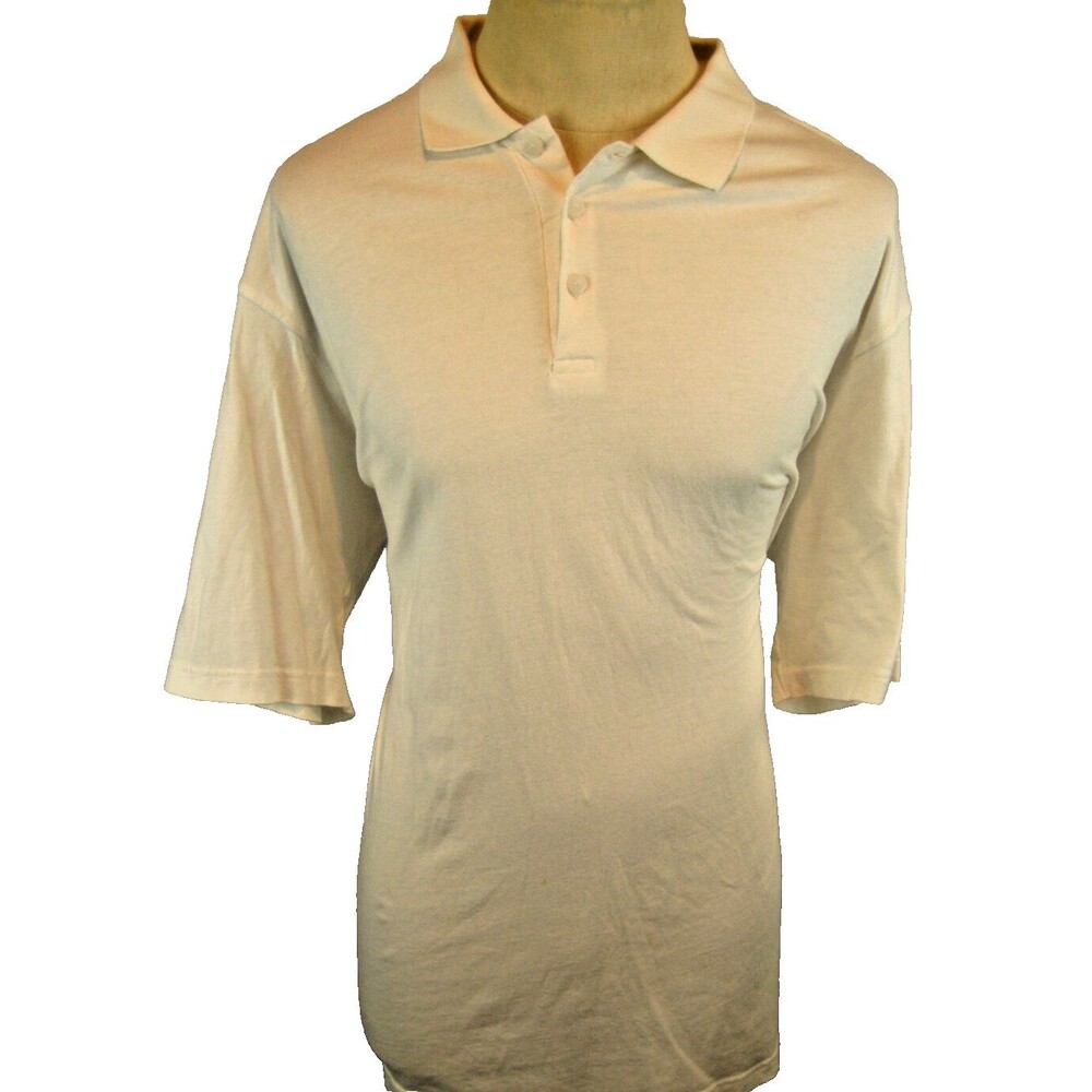 Mens Bolle Golf Cotton SS White Golf Polo Casual Shirt sz XL